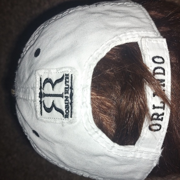 Robin Ruth Orlando Baseball CAP Quilted Floral Visor Embroidered Adjustable Hat - Picture 6 of 9